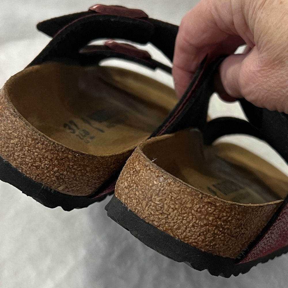 Birkenstock Burgundy Double-Strap Sandals size 37 - Picture 7 of 8